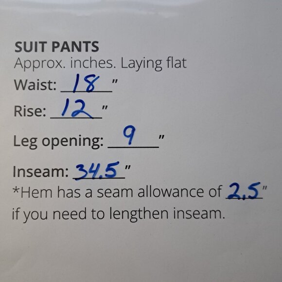 Vintage Pierre Cardin Mens 3-Piece Navy Suit 42R 36x34 Pinstripe Blue Wool 1980s - Picture 12 of 14